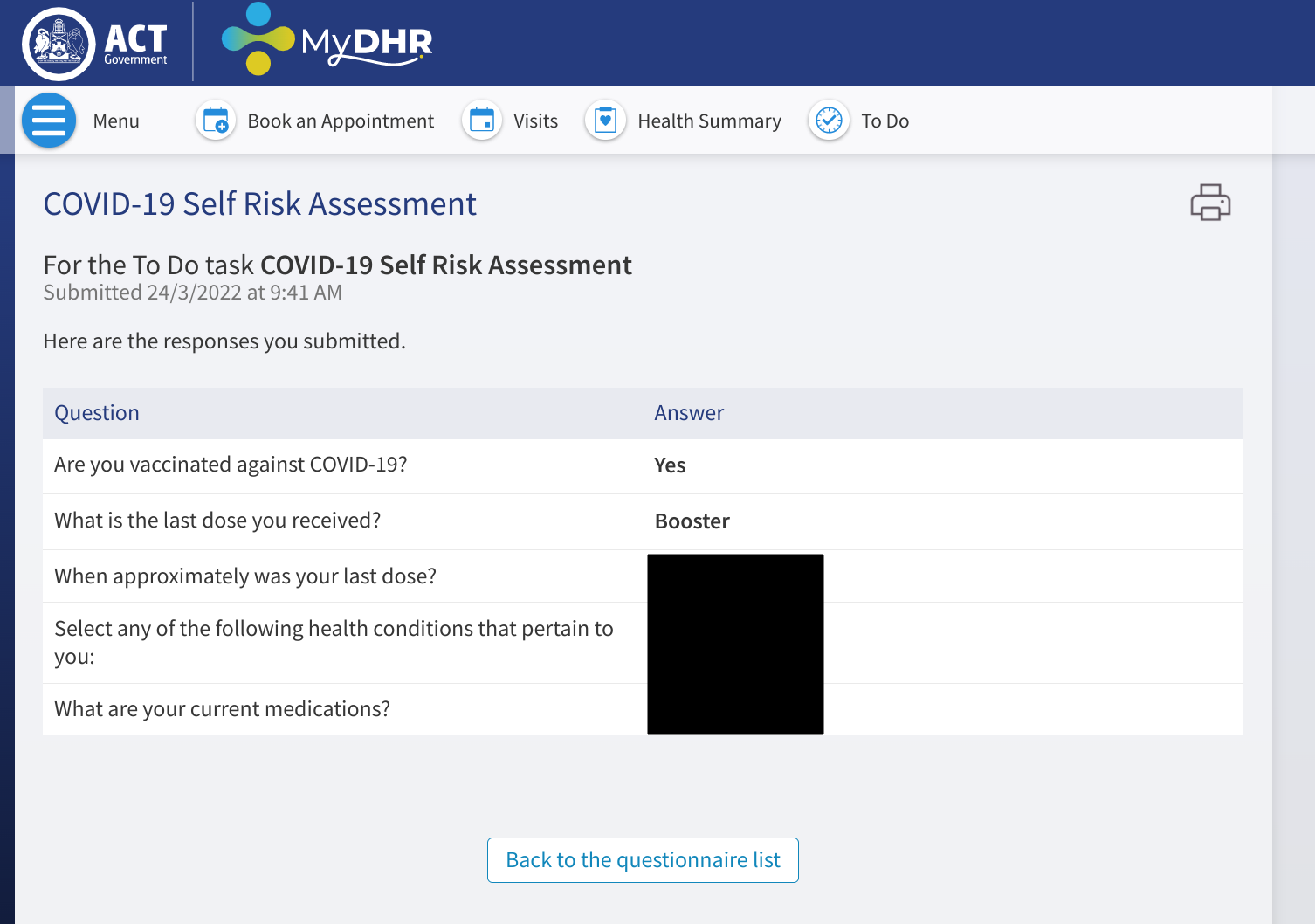 MyDHR Risk Assessment